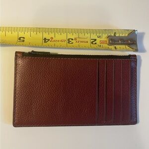 Coach Brown Leather Card Holder